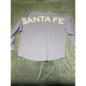 Spirit Jersey Women Size L Purple Santa Fe Long Sleeve Shirt Stained
